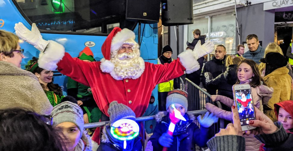 Santa at the Barbican Christmas Lights